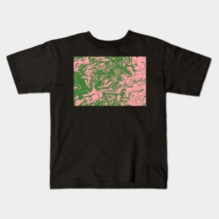 Retro Abstract Liquid Pattern Kids T-Shirt